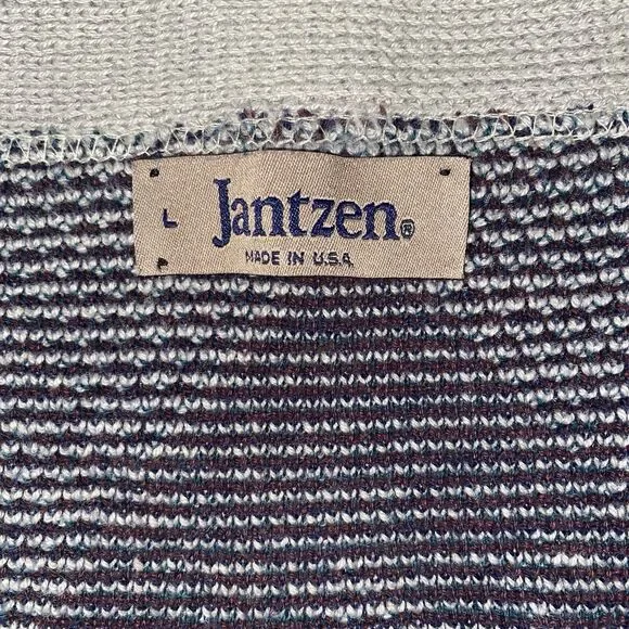 Vintage Jantzen Men’s Size Large Pullover Sweater Geometric Grandpa Made In USA - Picture 2 of 7